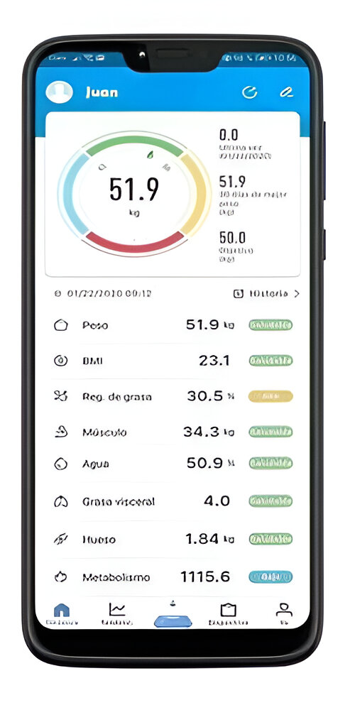 Bascula Inteligente Pesa Bluetooth Vidrio